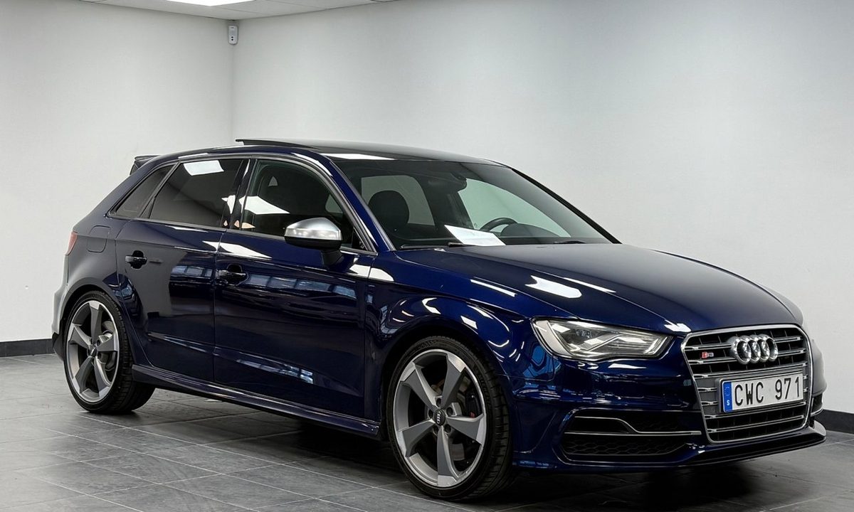 2014 Audi S3 Sportback 2.0 TFSI Q · Pano · B&O · Nav · Sv-såld